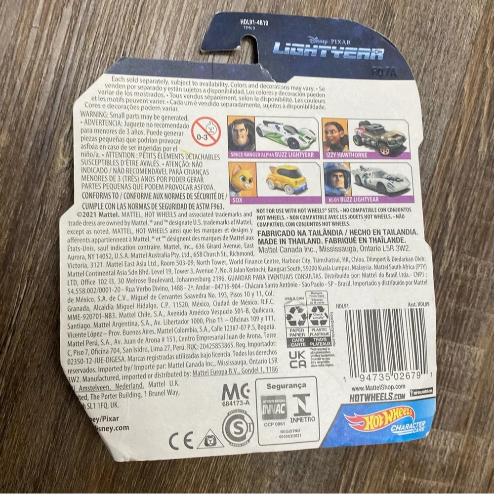 Hot Wheels Disney‎ Pixar Lightyear Sox Toy Car
